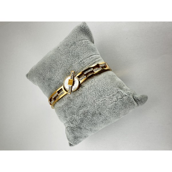 Bronz Zincir Desenli Bileklik